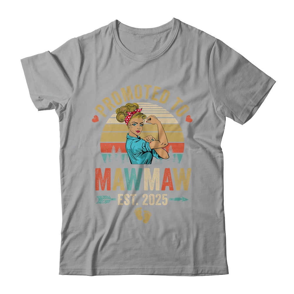 Promoted To Mawmaw Est 2025 Retro First Time Mawmaw Shirt & Tank Top | teecentury