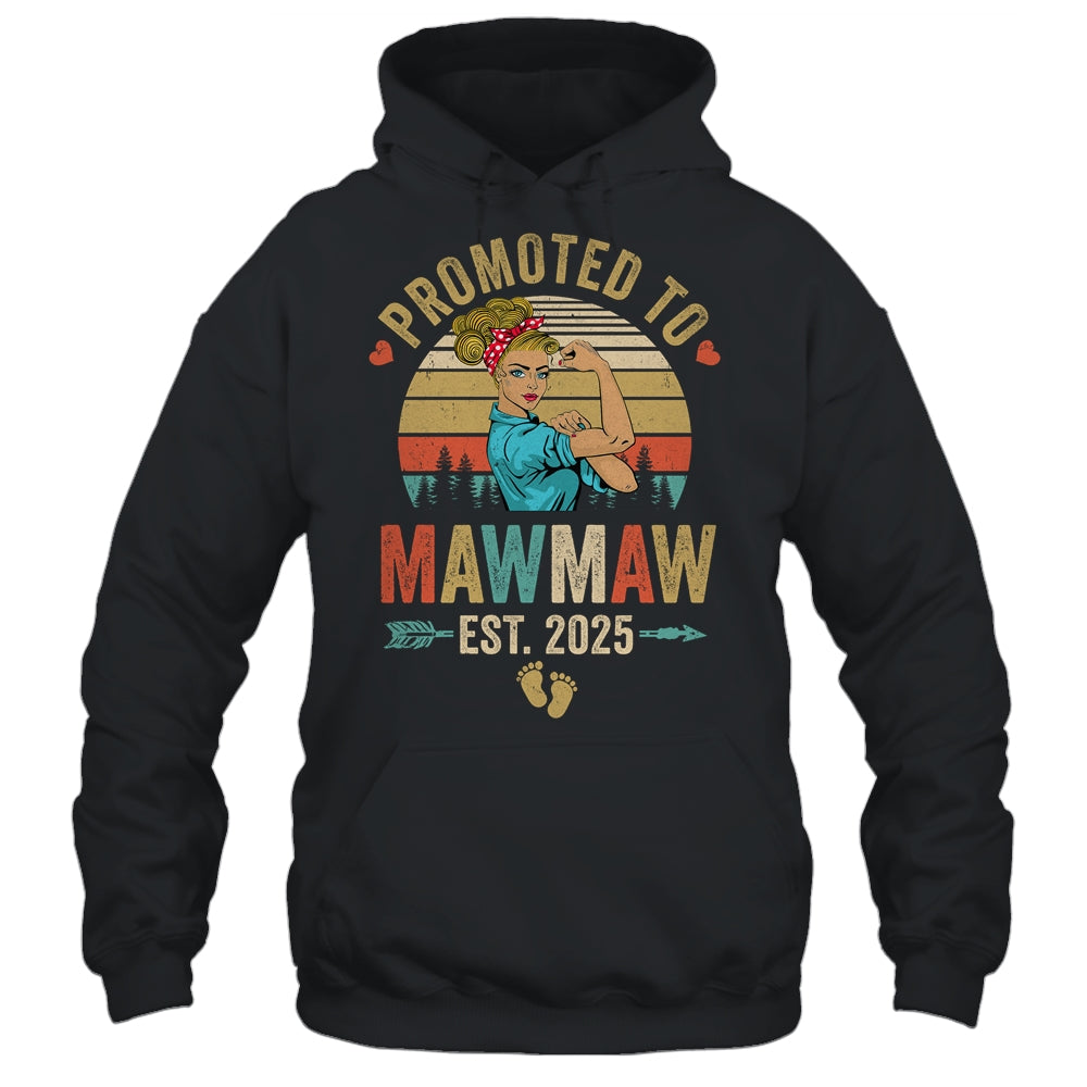 Promoted To Mawmaw Est 2025 Retro First Time Mawmaw Shirt & Tank Top | teecentury