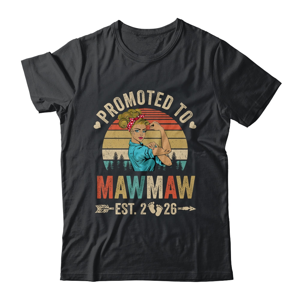 Promoted To Mawmaw Est 2026 Retro First Time Mawmaw Shirt & Tank Top | teecentury