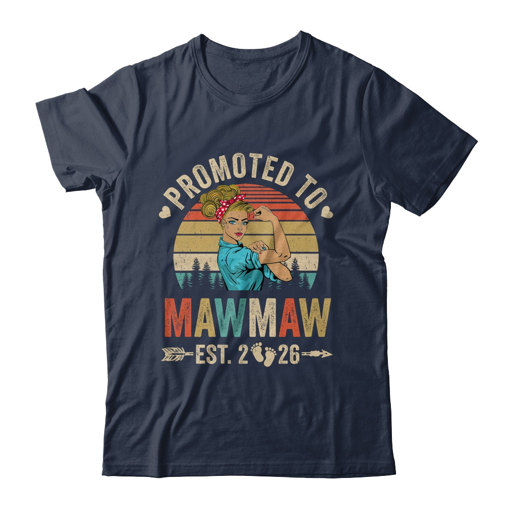 Promoted To Mawmaw Est 2026 Retro First Time Mawmaw Shirt & Tank Top | teecentury