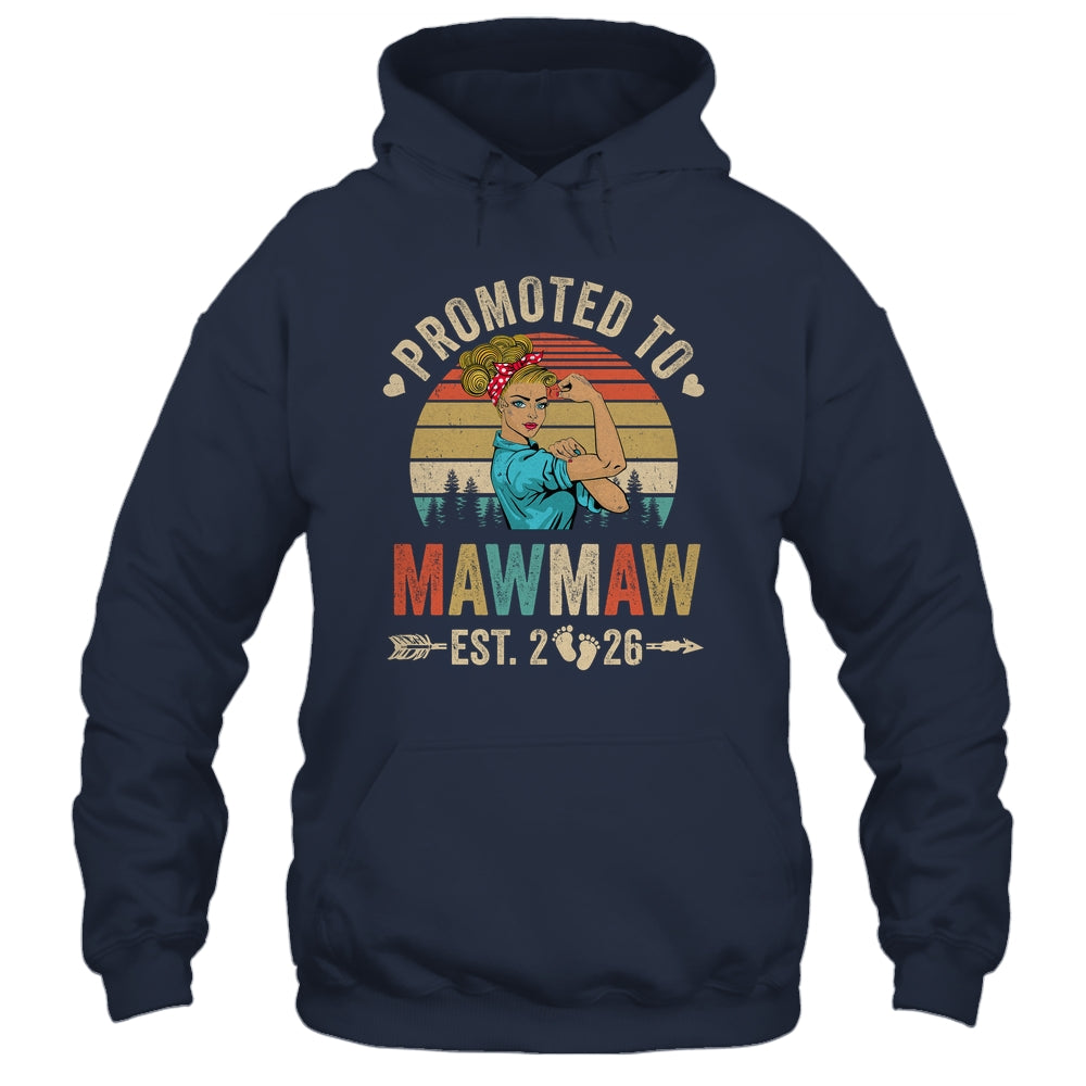 Promoted To Mawmaw Est 2026 Retro First Time Mawmaw Shirt & Tank Top | teecentury
