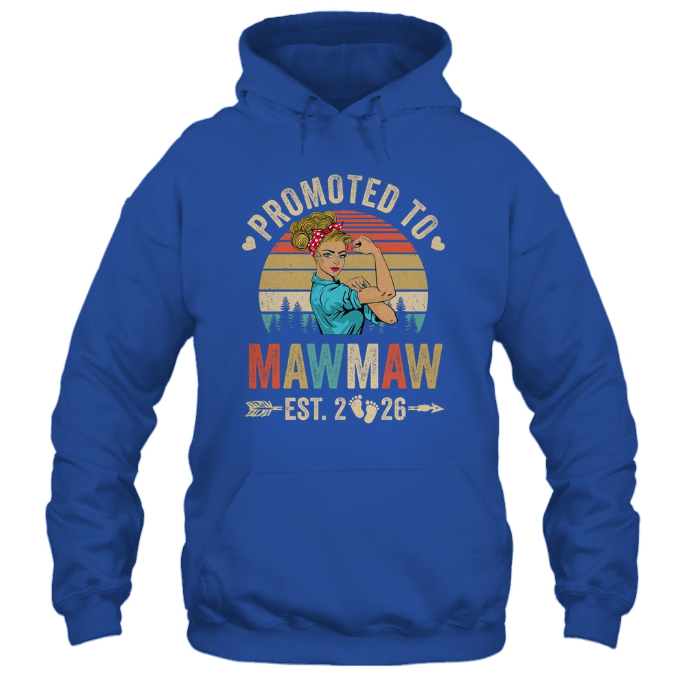 Promoted To Mawmaw Est 2026 Retro First Time Mawmaw Shirt & Tank Top | teecentury