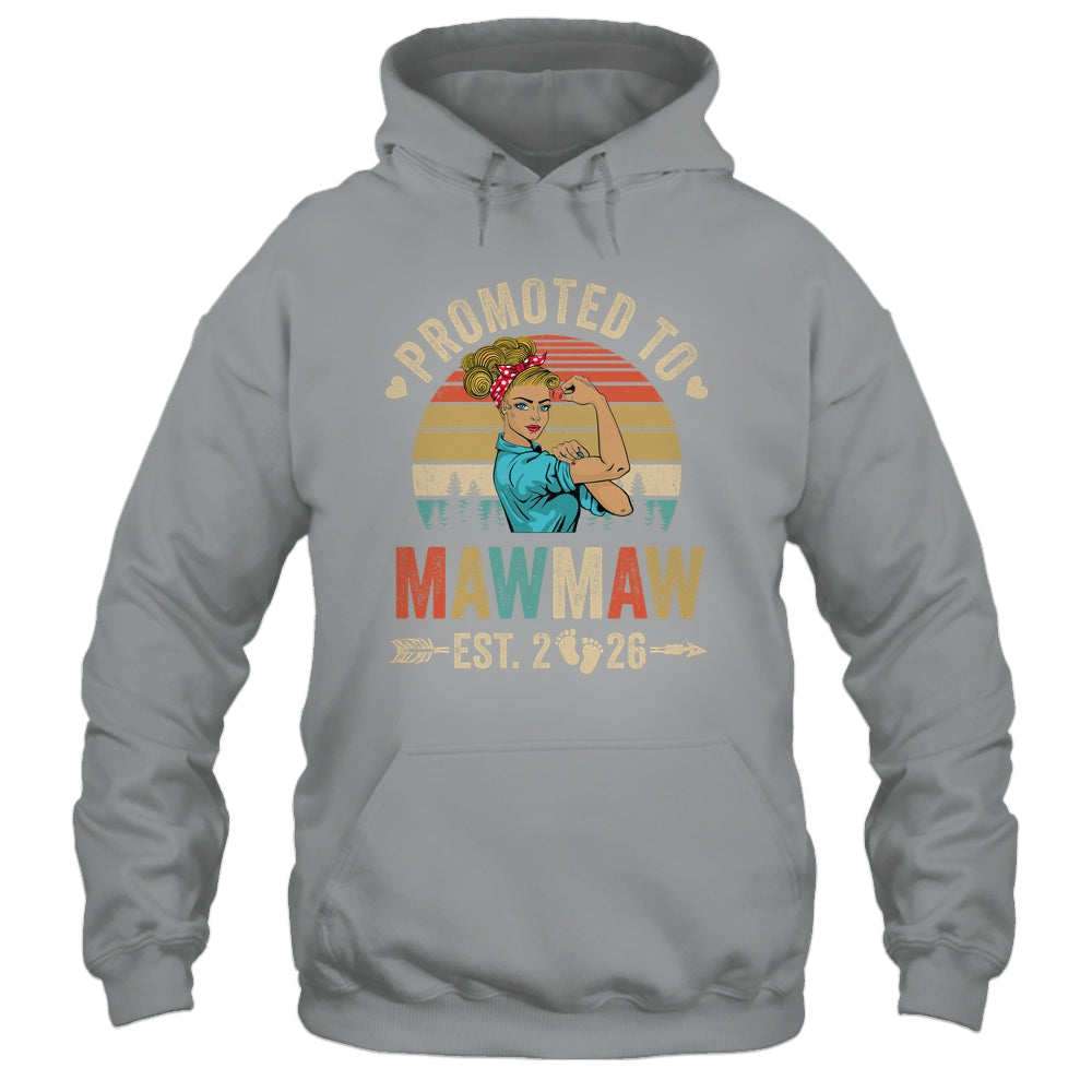 Promoted To Mawmaw Est 2026 Retro First Time Mawmaw Shirt & Tank Top | teecentury