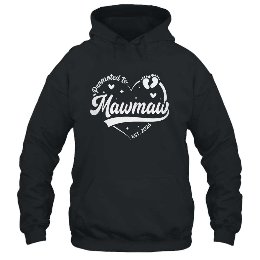 Promoted To Mawmaw Est 2026 Soon To Be New Grandmom Heart Shirt & Tank Top | teecentury