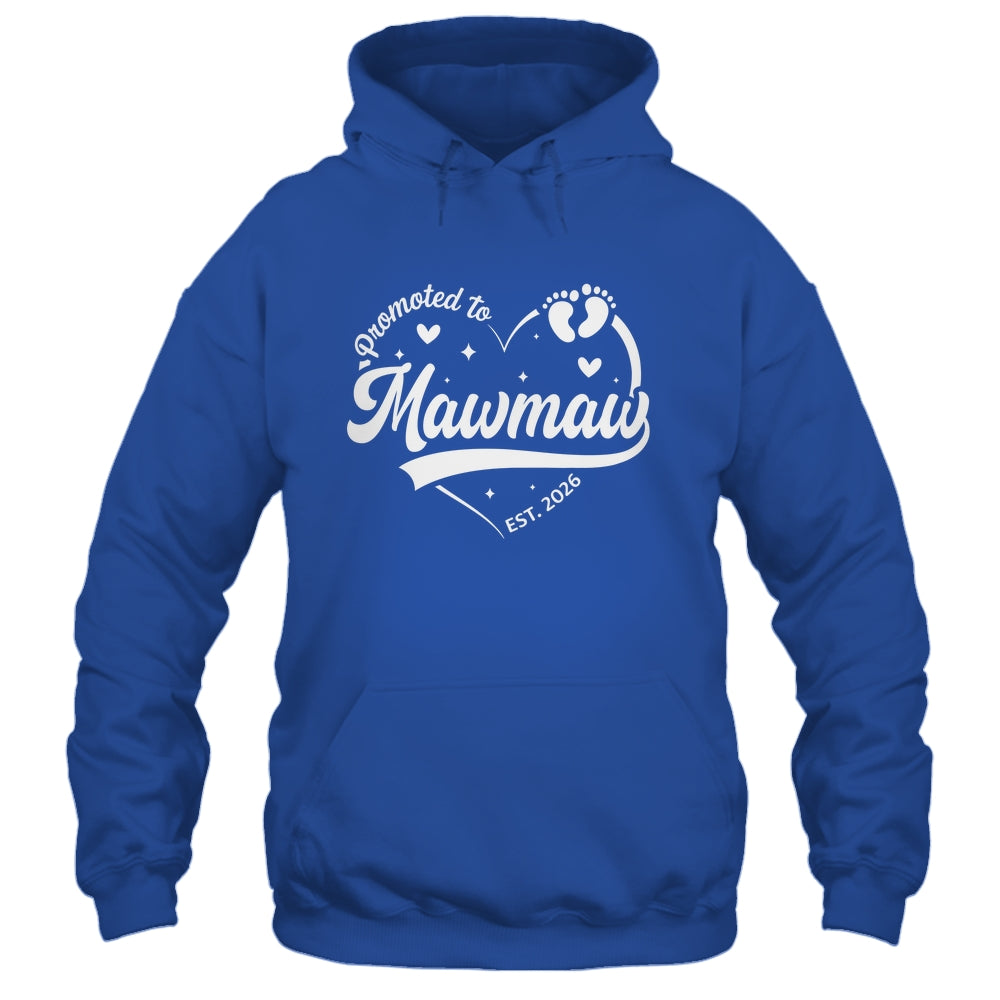Promoted To Mawmaw Est 2026 Soon To Be New Grandmom Heart Shirt & Tank Top | teecentury
