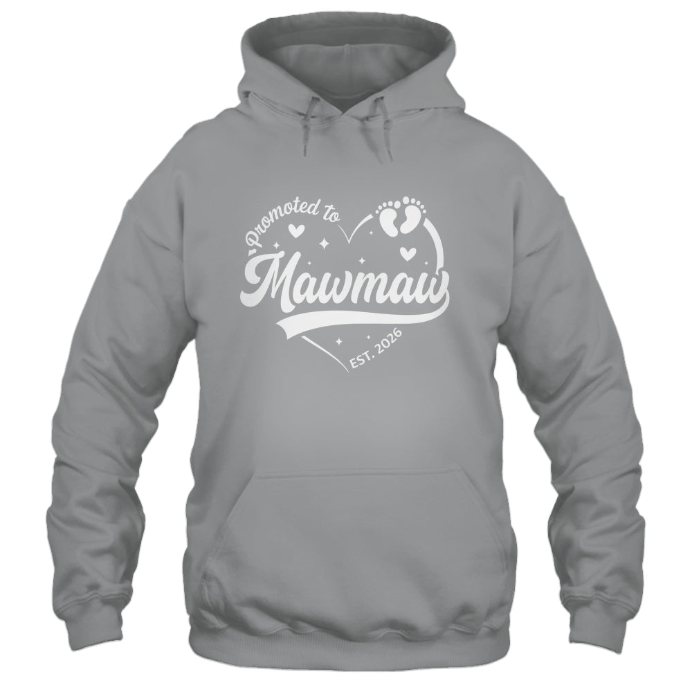 Promoted To Mawmaw Est 2026 Soon To Be New Grandmom Heart Shirt & Tank Top | teecentury