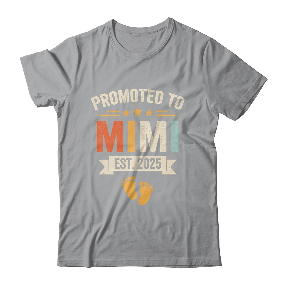 Promoted To Mimi 2025 Retro Soon To Be Mimi Est 2025 Shirt & Hoodie | teecentury