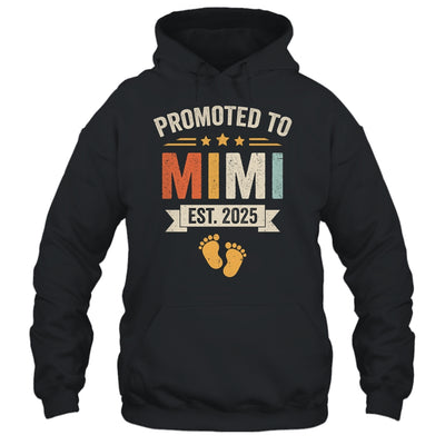 Promoted To Mimi 2025 Retro Soon To Be Mimi Est 2025 Shirt & Hoodie | teecentury