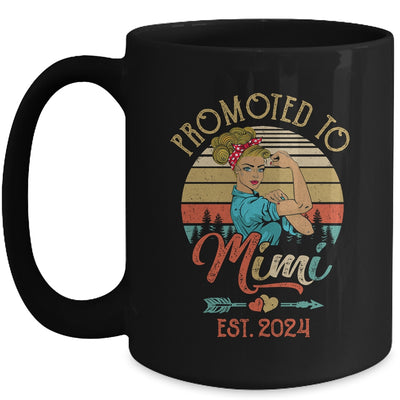 Promoted To Mimi Est 2024 Retro First Time Mimi Mug | teecentury