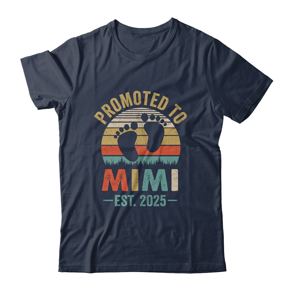 Promoted To Mimi Est 2025 Mothers Day Vintage Shirt & Tank Top | teecentury