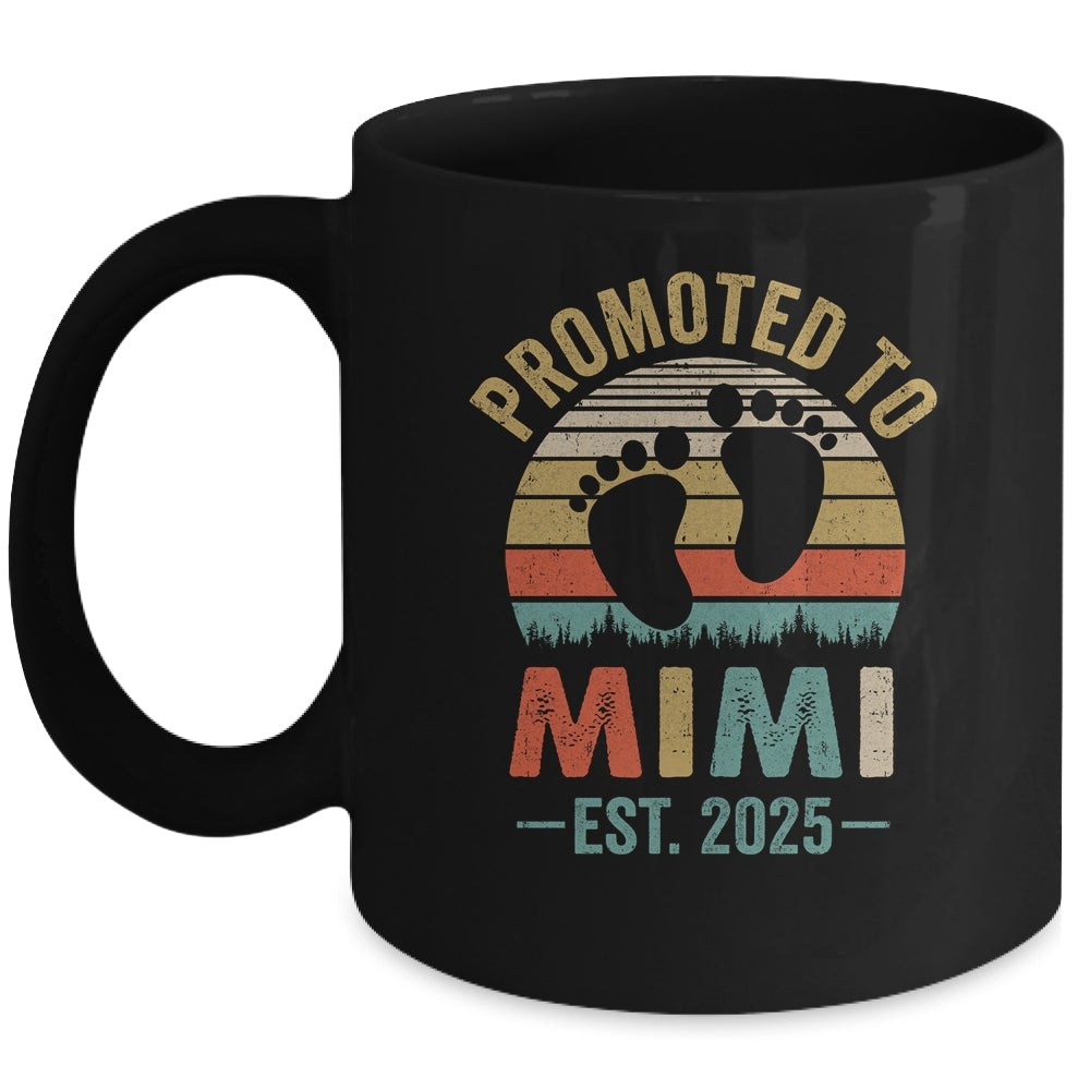 Promoted To Mimi Est 2025 Mothers Day Vintage Mug | teecentury