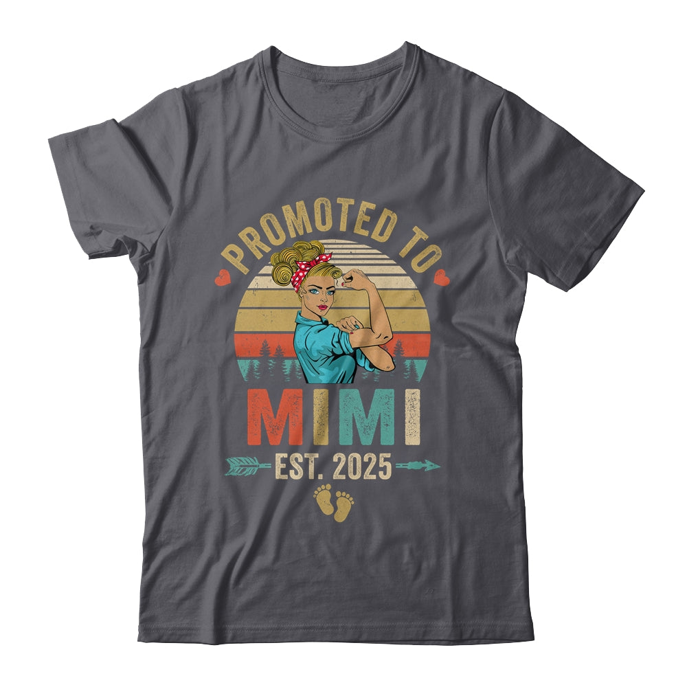 Promoted To Mimi Est 2025 Retro First Time Mimi Shirt & Tank Top | teecentury