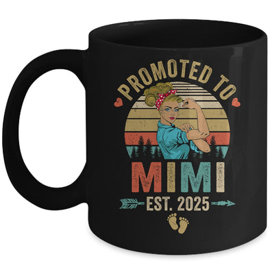 Promoted To Mimi Est 2025 Retro First Time Mimi Mug | teecentury