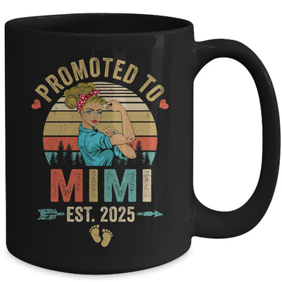 Promoted To Mimi Est 2025 Retro First Time Mimi Mug | teecentury