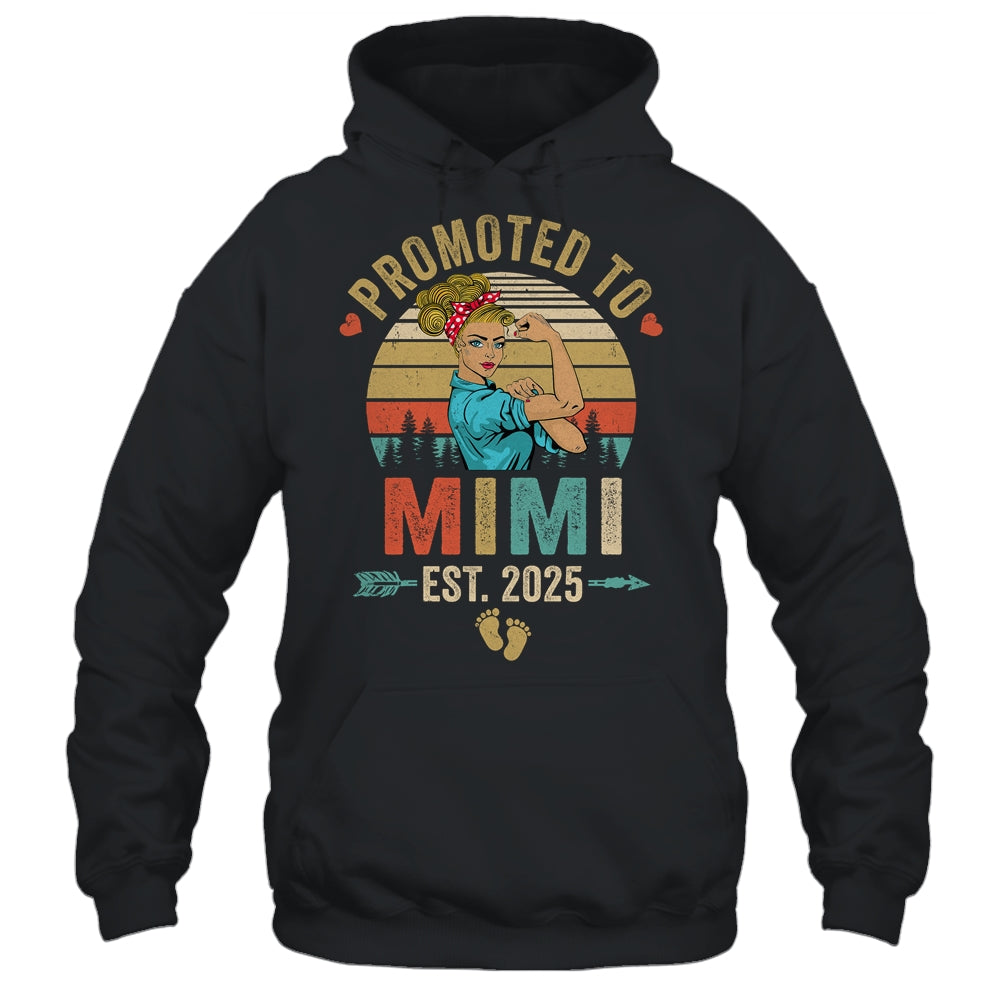 Promoted To Mimi Est 2025 Retro First Time Mimi Shirt & Tank Top | teecentury