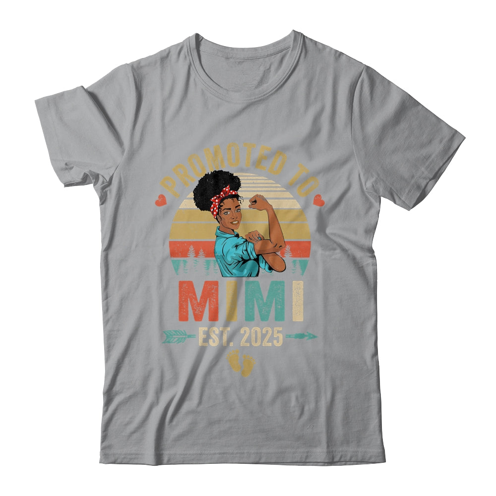 Promoted To Mimi Est 2025 Vintage First Time Mimi Shirt & Tank Top | teecentury
