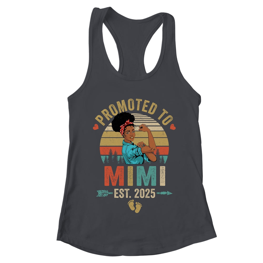 Promoted To Mimi Est 2025 Vintage First Time Mimi Shirt & Tank Top | teecentury
