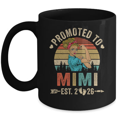Promoted To Mimi Est 2026 Retro First Time Mimi Mug | teecentury