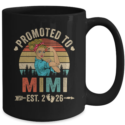 Promoted To Mimi Est 2026 Retro First Time Mimi Mug | teecentury