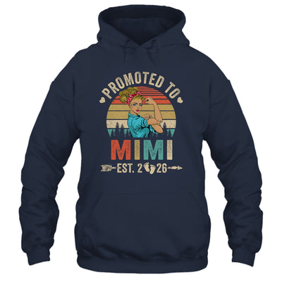 Promoted To Mimi Est 2026 Retro First Time Mimi Shirt & Tank Top | teecentury