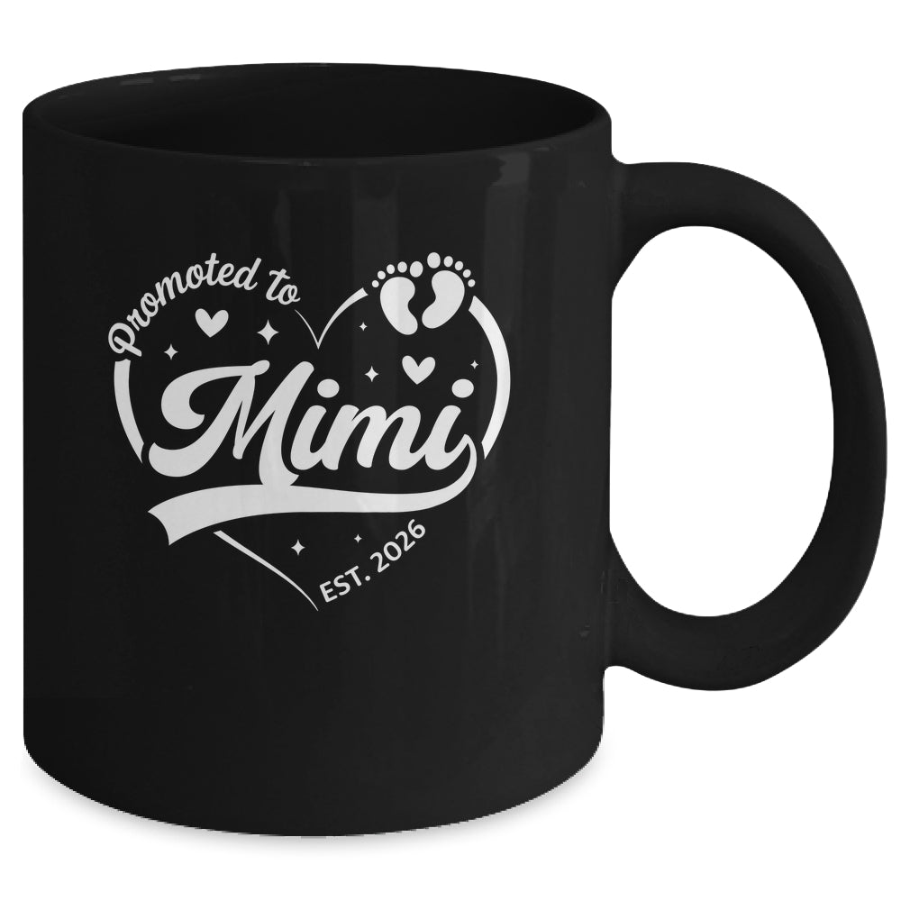 Promoted To Mimi Est 2026 Soon To Be New Grandmom Heart Mug | teecentury