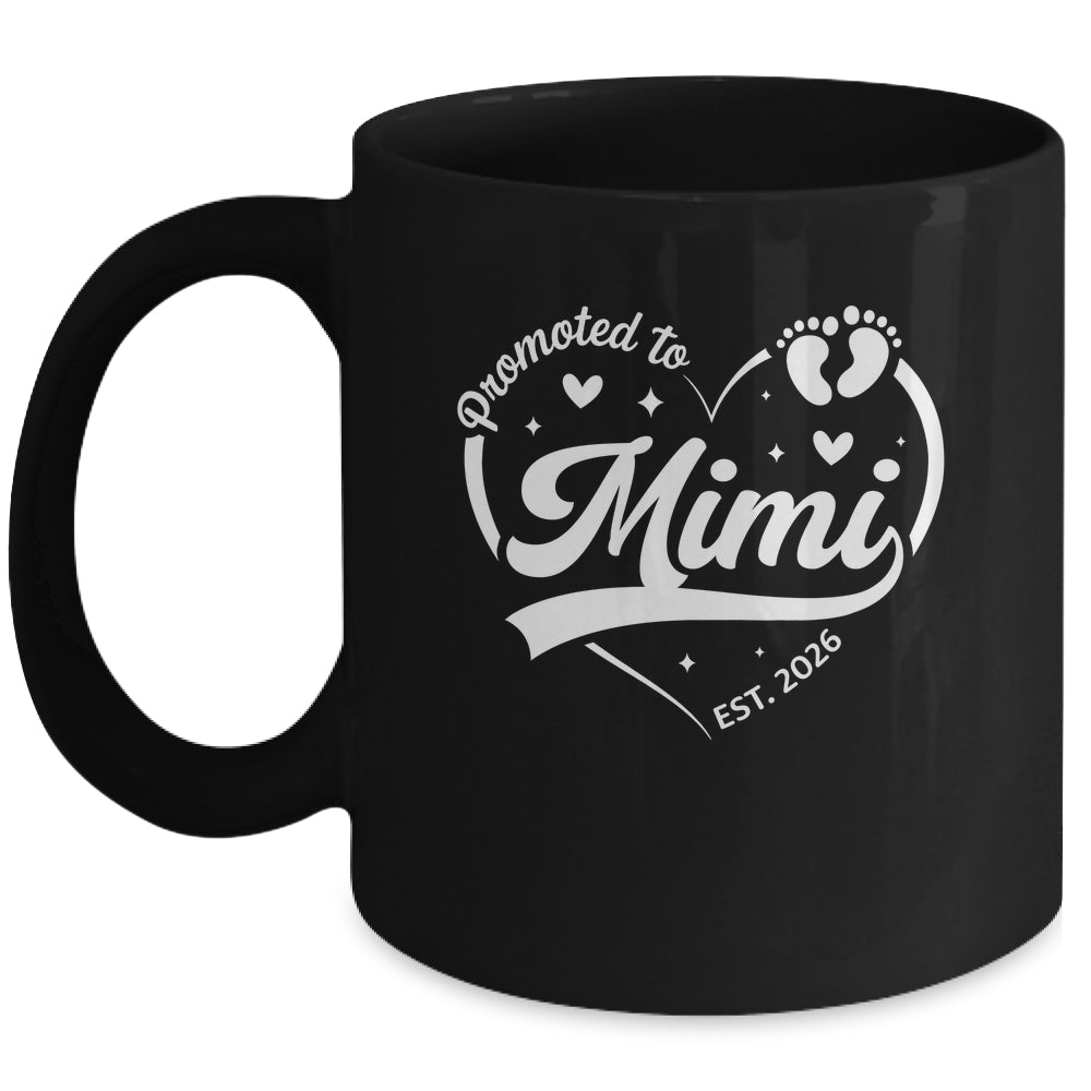 Promoted To Mimi Est 2026 Soon To Be New Grandmom Heart Mug | teecentury