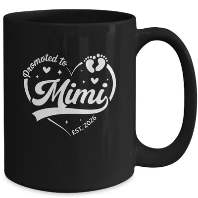 Promoted To Mimi Est 2026 Soon To Be New Grandmom Heart Mug | teecentury