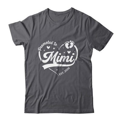 Promoted To Mimi Est 2026 Soon To Be New Grandmom Heart Shirt & Tank Top | teecentury