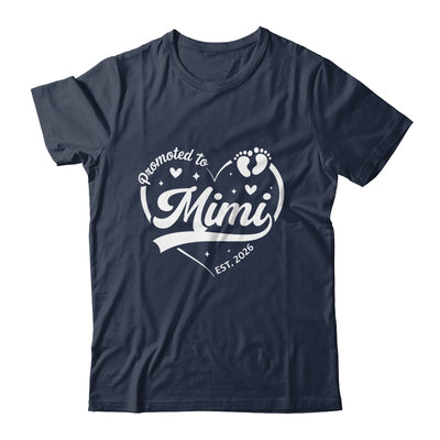 Promoted To Mimi Est 2026 Soon To Be New Grandmom Heart Shirt & Tank Top | teecentury