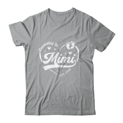 Promoted To Mimi Est 2026 Soon To Be New Grandmom Heart Shirt & Tank Top | teecentury