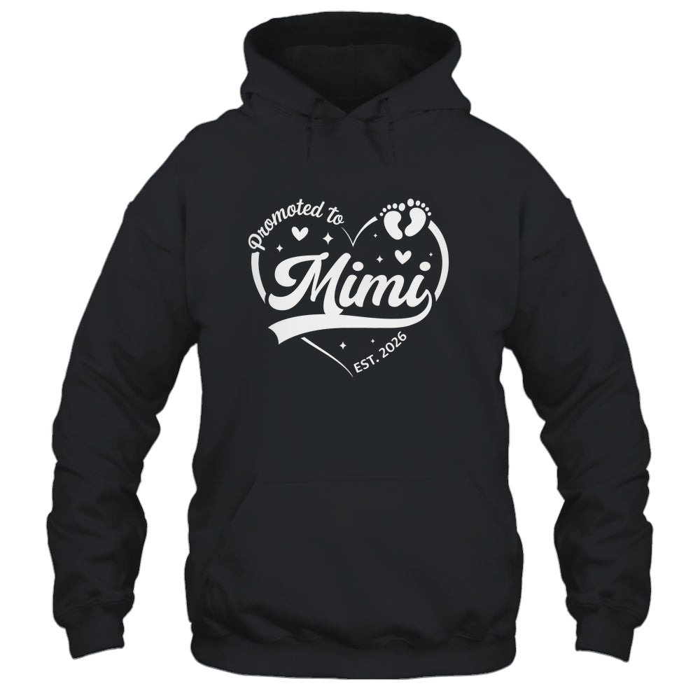 Promoted To Mimi Est 2026 Soon To Be New Grandmom Heart Shirt & Tank Top | teecentury