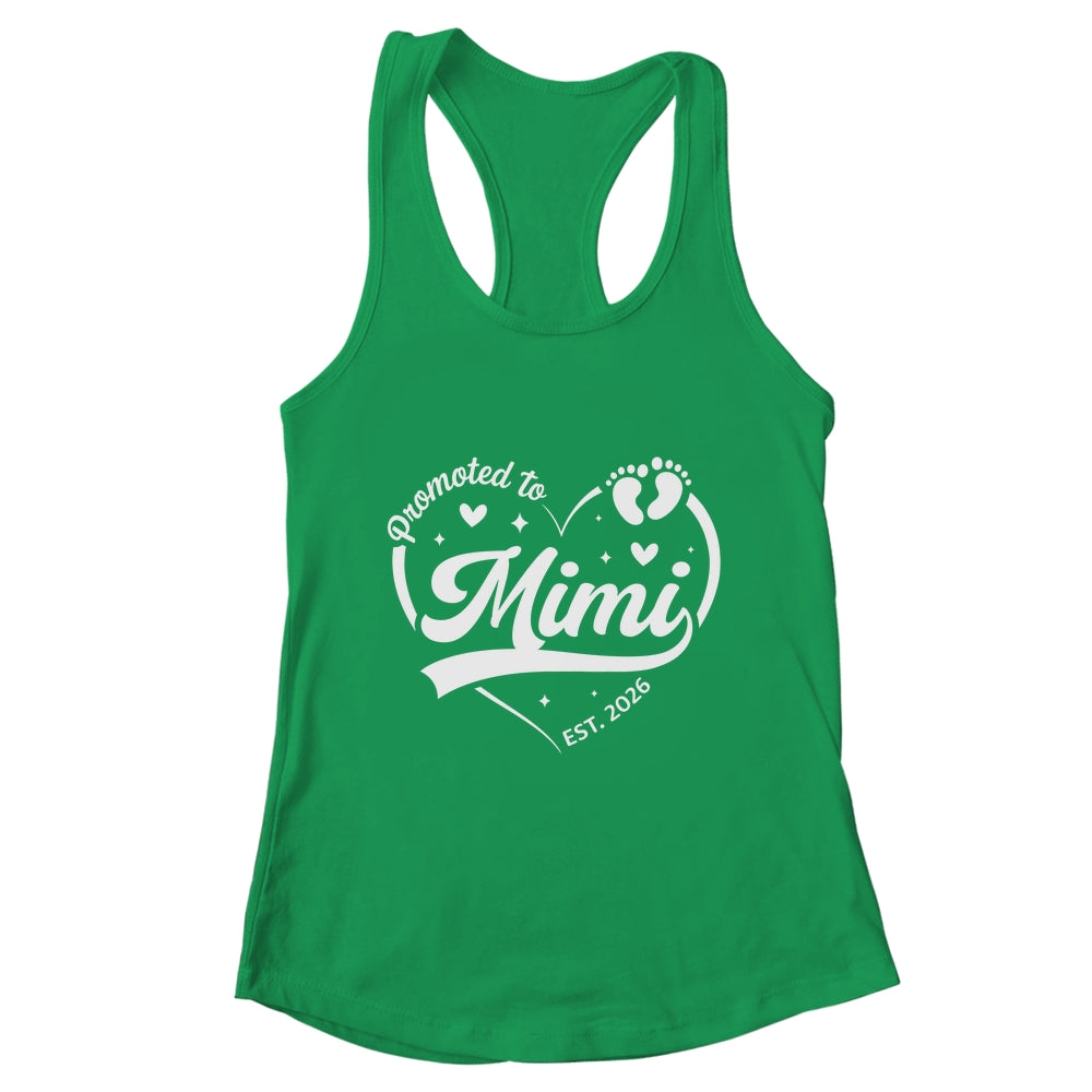 Promoted To Mimi Est 2026 Soon To Be New Grandmom Heart Shirt & Tank Top | teecentury