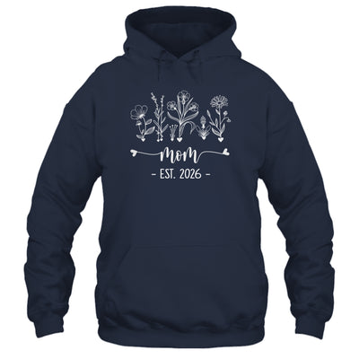 Promoted To Mom 2026 Pregnancy Announcement Floral Shirt & Hoodie | teecentury