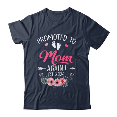 Promoted To Mom Again Est 2024 Mothers Day Shirt & Tank Top | teecentury