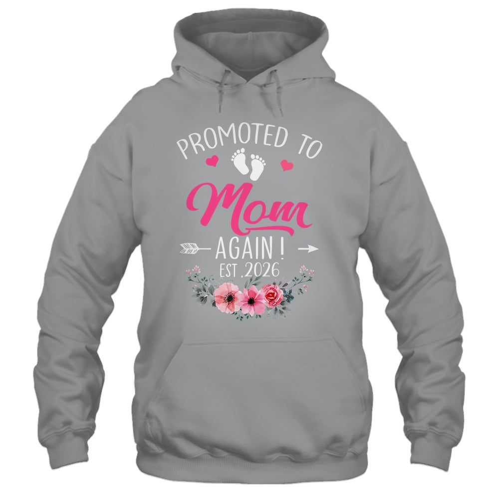 Promoted To Mom Again Est 2026 Mothers Day Shirt & Tank Top | teecentury