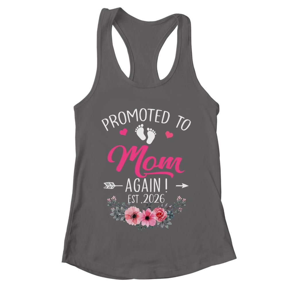 Promoted To Mom Again Est 2026 Mothers Day Shirt & Tank Top | teecentury