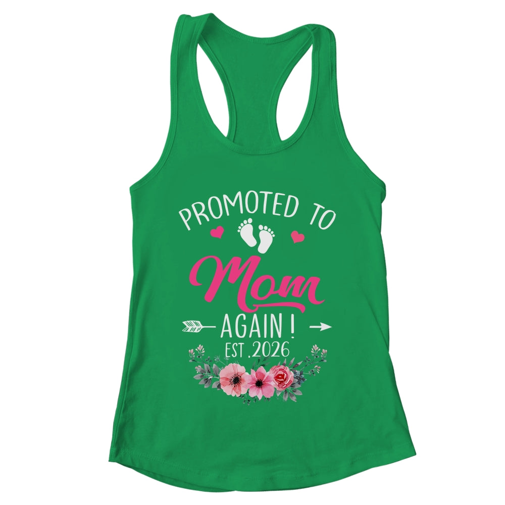 Promoted To Mom Again Est 2026 Mothers Day Shirt & Tank Top | teecentury