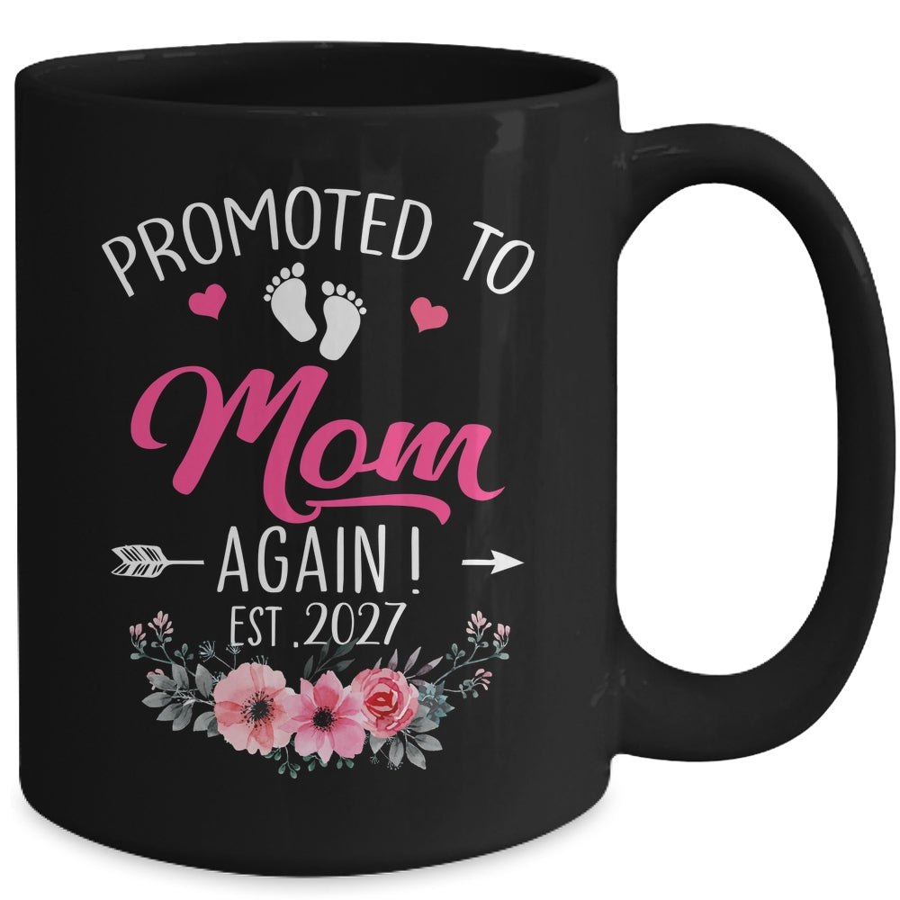 Promoted To Mom Again Est 2027 Mothers Day Mug | teecentury