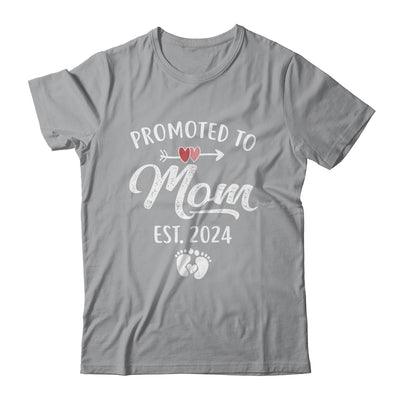 Promoted To Mom Est 2024 Funny First Time Mothers Day Shirt & Tank Top | teecentury