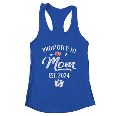 Promoted To Mom Est 2024 Funny First Time Mothers Day Shirt & Tank Top | teecentury
