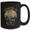 Promoted To Mom Est 2024 Retro First Time Mom Mug | teecentury
