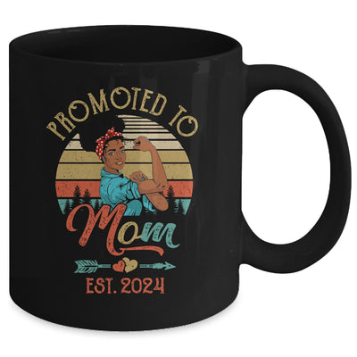 Promoted To Mom Est 2024 Vintage First Time Mom Mug | teecentury