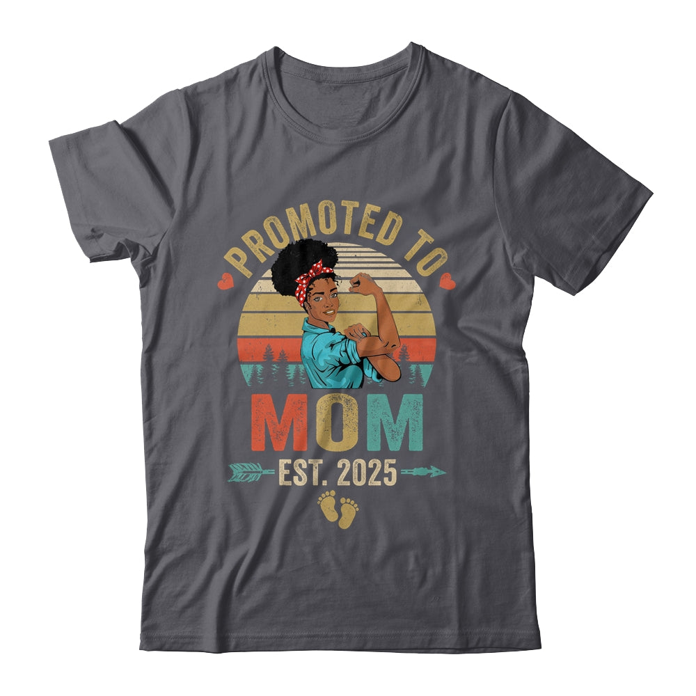 Promoted To Mom Est 2025 Vintage First Time Mom Shirt & Tank Top | teecentury