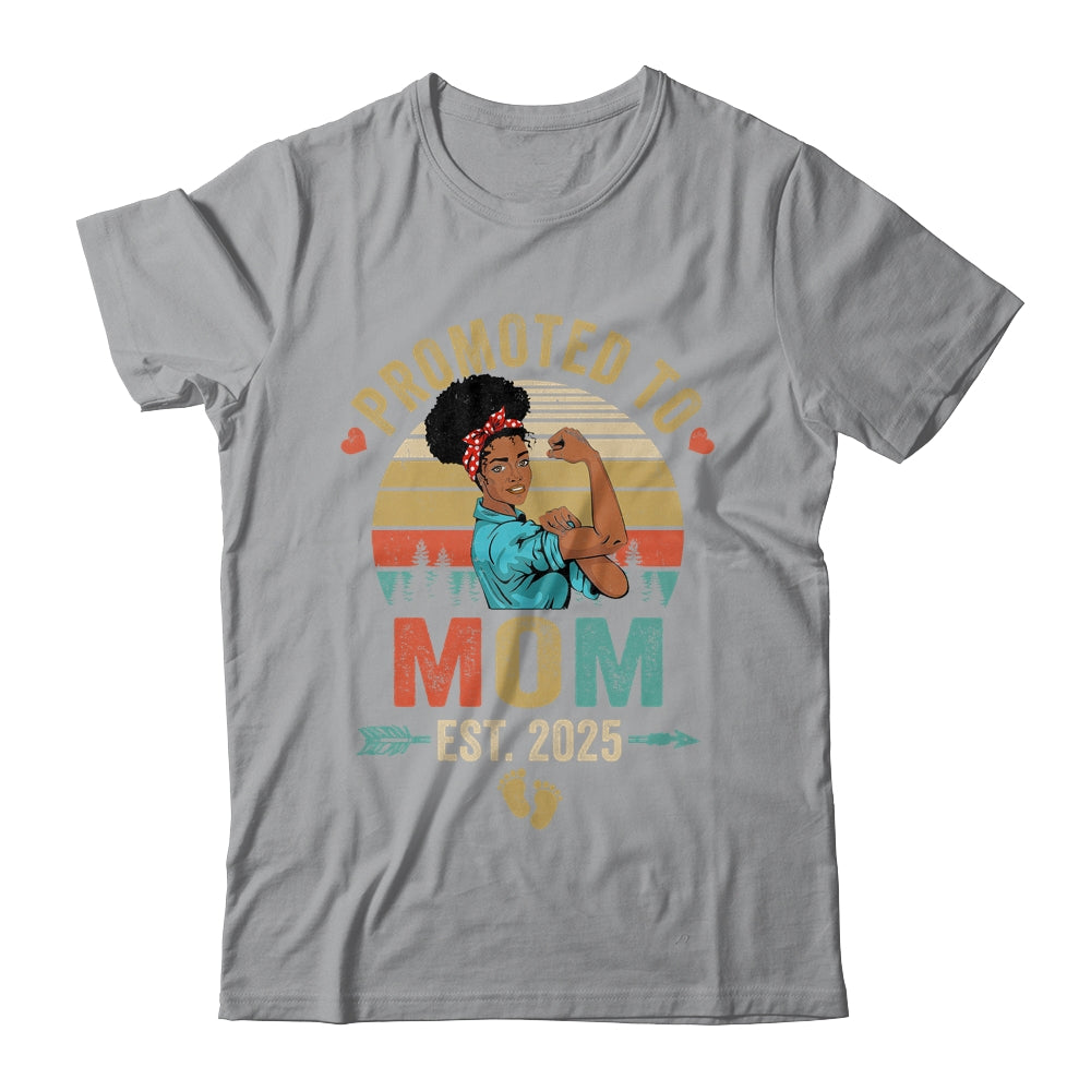 Promoted To Mom Est 2025 Vintage First Time Mom Shirt & Tank Top | teecentury