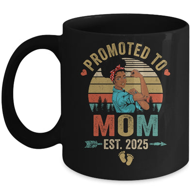 Promoted To Mom Est 2025 Vintage First Time Mom Mug | teecentury