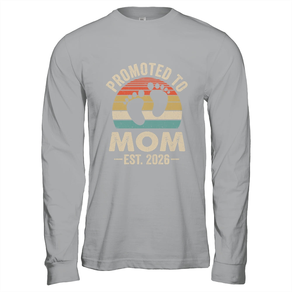 Promoted To Mom Est 2026 Mothers Day Vintage Shirt & Hoodie | teecentury