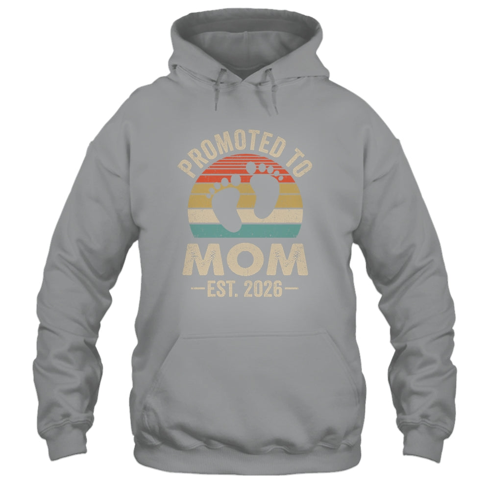 Promoted To Mom Est 2026 Mothers Day Vintage Shirt & Hoodie | teecentury