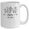 Promoted To Mom Est 2026 Pregnancy Announcement Flower Mug | teecentury