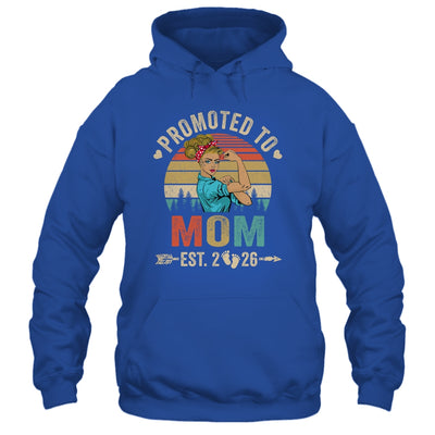 Promoted To Mom Est 2026 Retro First Time Mom Shirt & Tank Top | teecentury