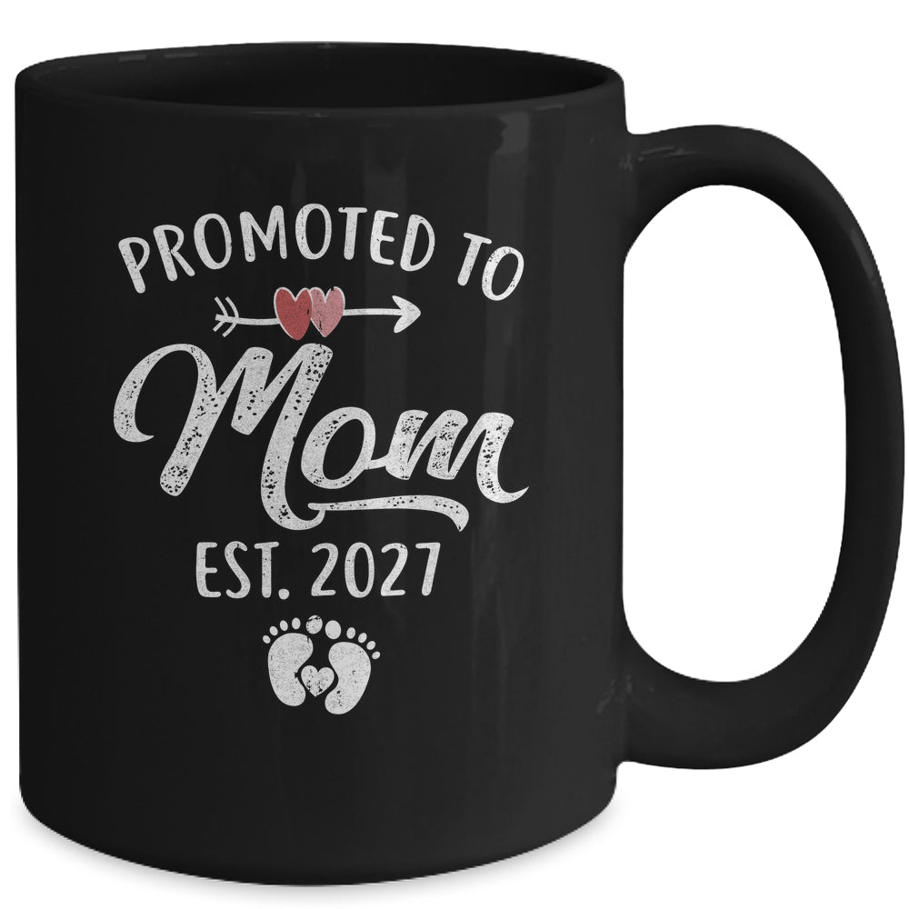 Promoted To Mom Est 2027 Funny First Time Mothers Day Mug | teecentury